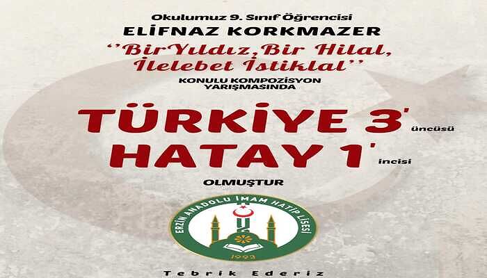 TÜRKİYE ÜÇÜNCÜSÜ ELİFNAZ KORMAZER!