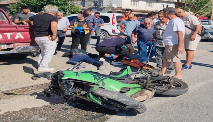 MOTOSİKLET SÜRÜCÜSÜ AĞIR YARALANDI!