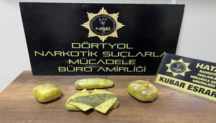 ERZİN’DE KUBAR ESRAR YAKALANDI!